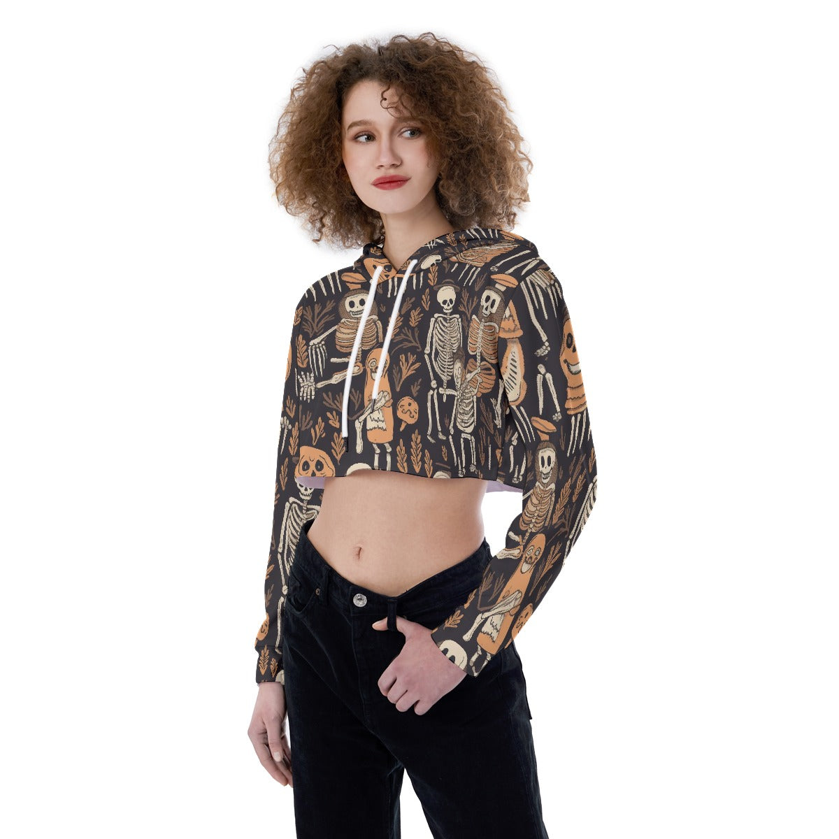 All-Over Print Women's Crop Top Hoodie