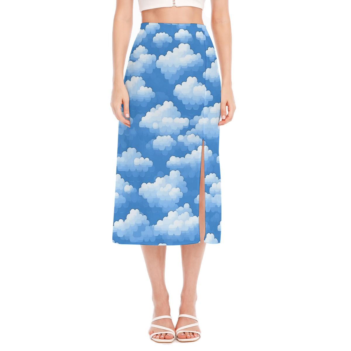 All-Over Print Women's High Slit Long Skirt