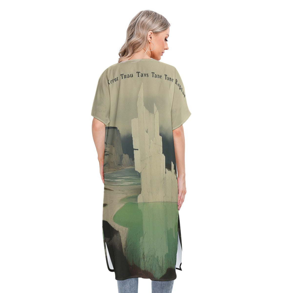 All-Over Print Women's Short Sleeve Cardigan