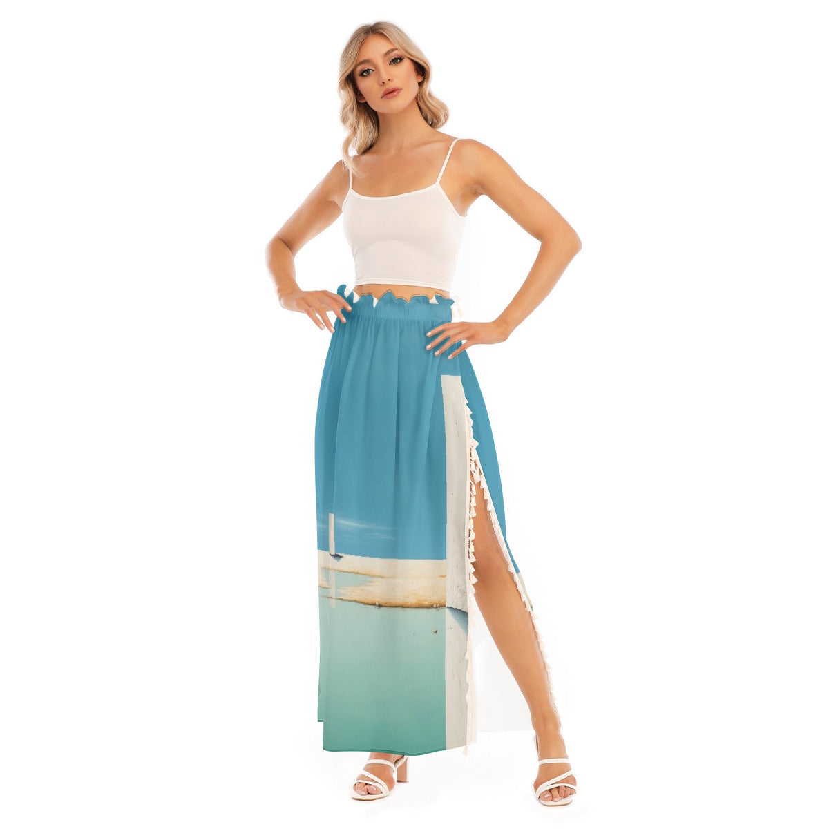 All-Over Print Women's Side Split Skirt