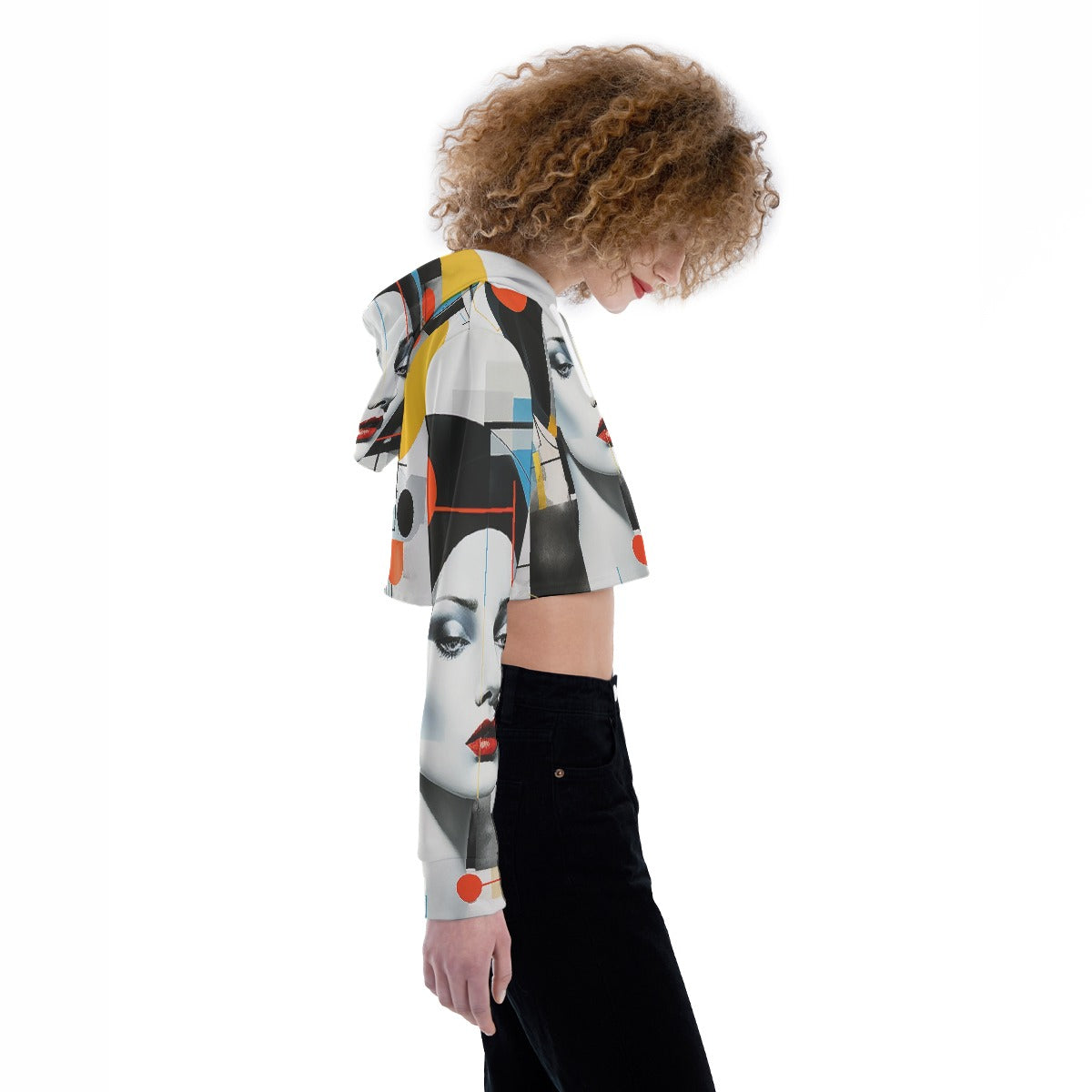 All-Over Print Women's Crop Top Hoodie