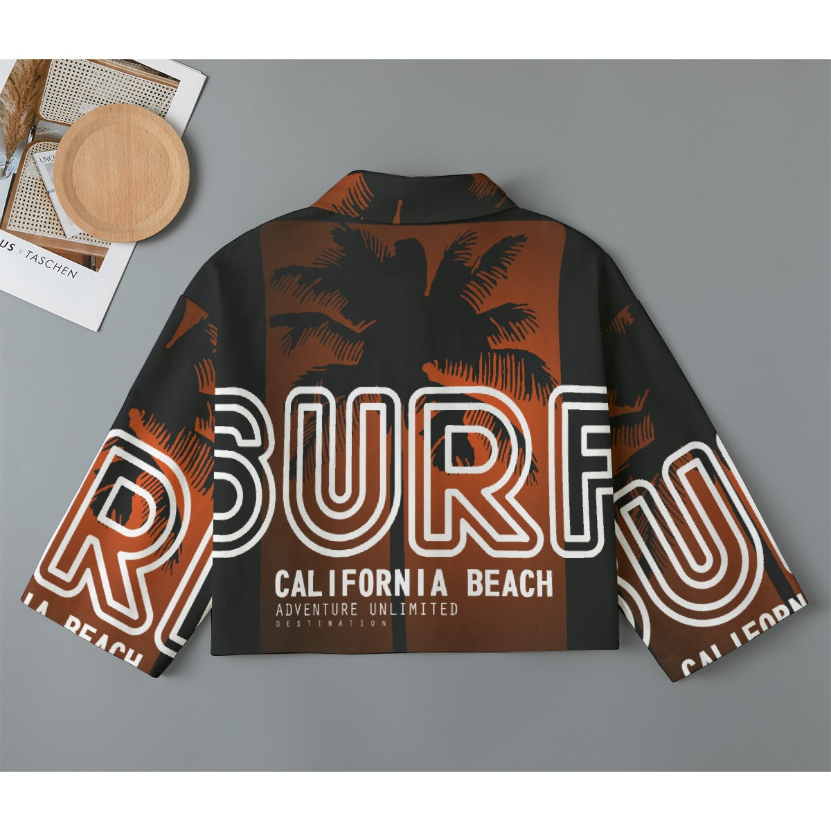 All-Over Print Women's Cropped Jacket | 245GSM Cotton