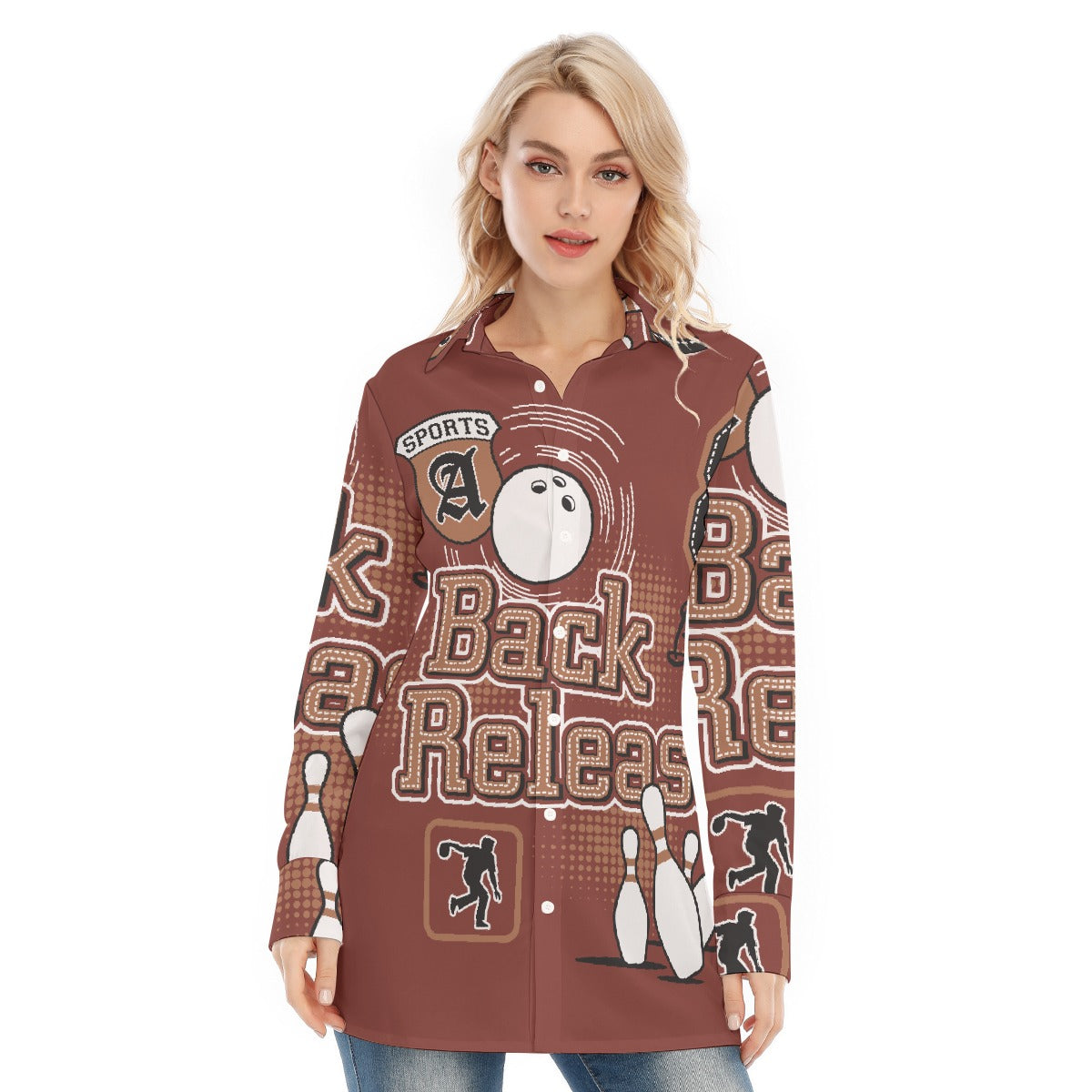All-Over Print Women's Long Shirt