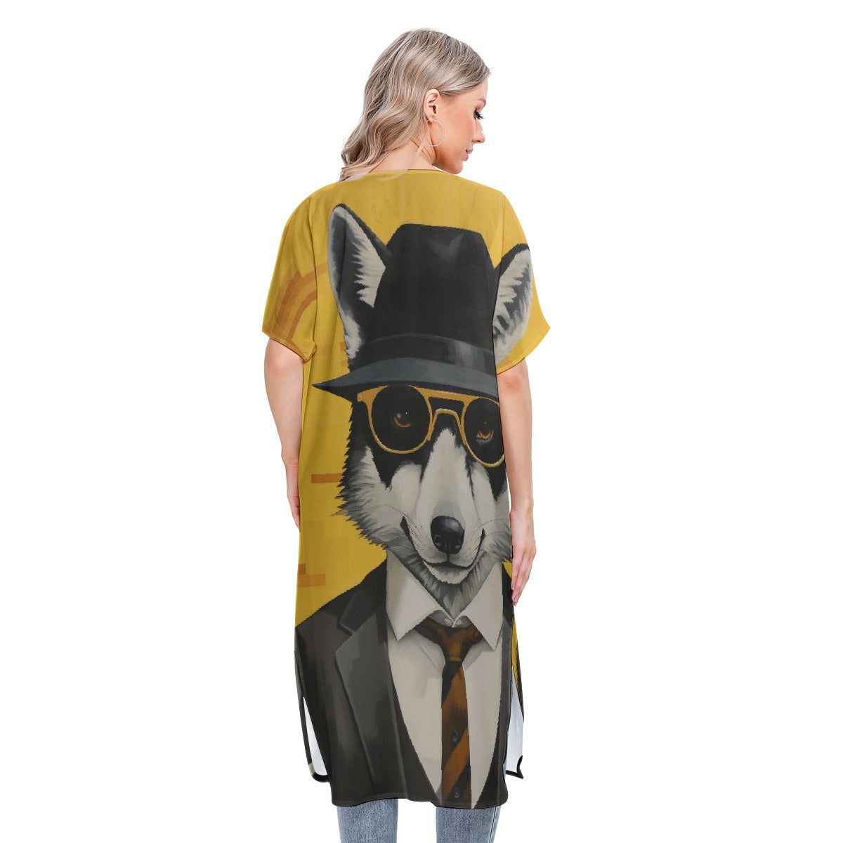 All-Over Print Women's Short Sleeve Cardigan