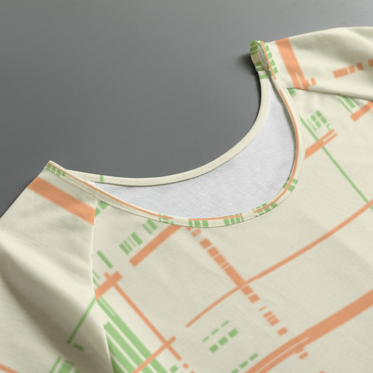 All-Over Print Women's Round Neck T-shirt With Raglan Sleeve