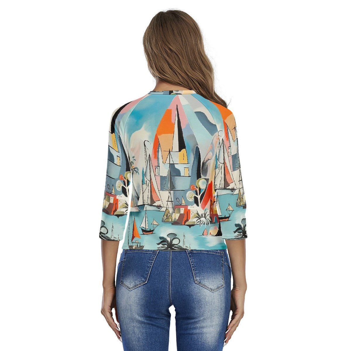 All-Over Print Women's Raglan Sleeves T-shirts