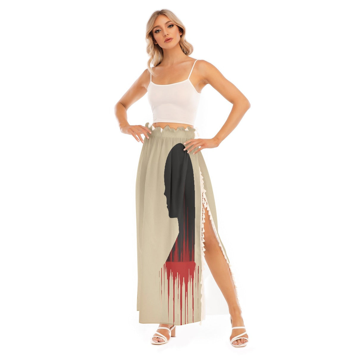 All-Over Print Women's Side Split Skirt