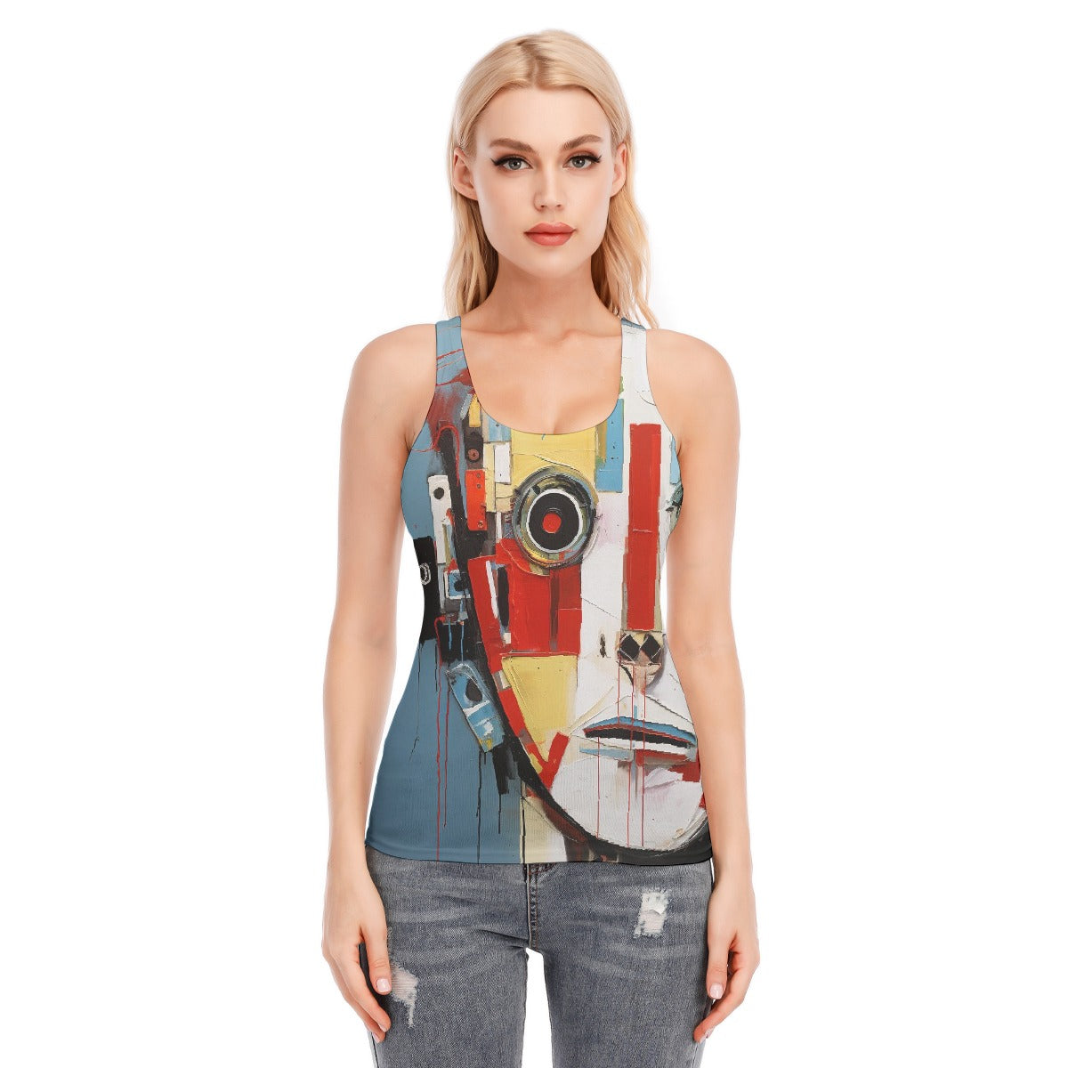 All-Over Print Women's Racer Vest | 190GSM Cotton
