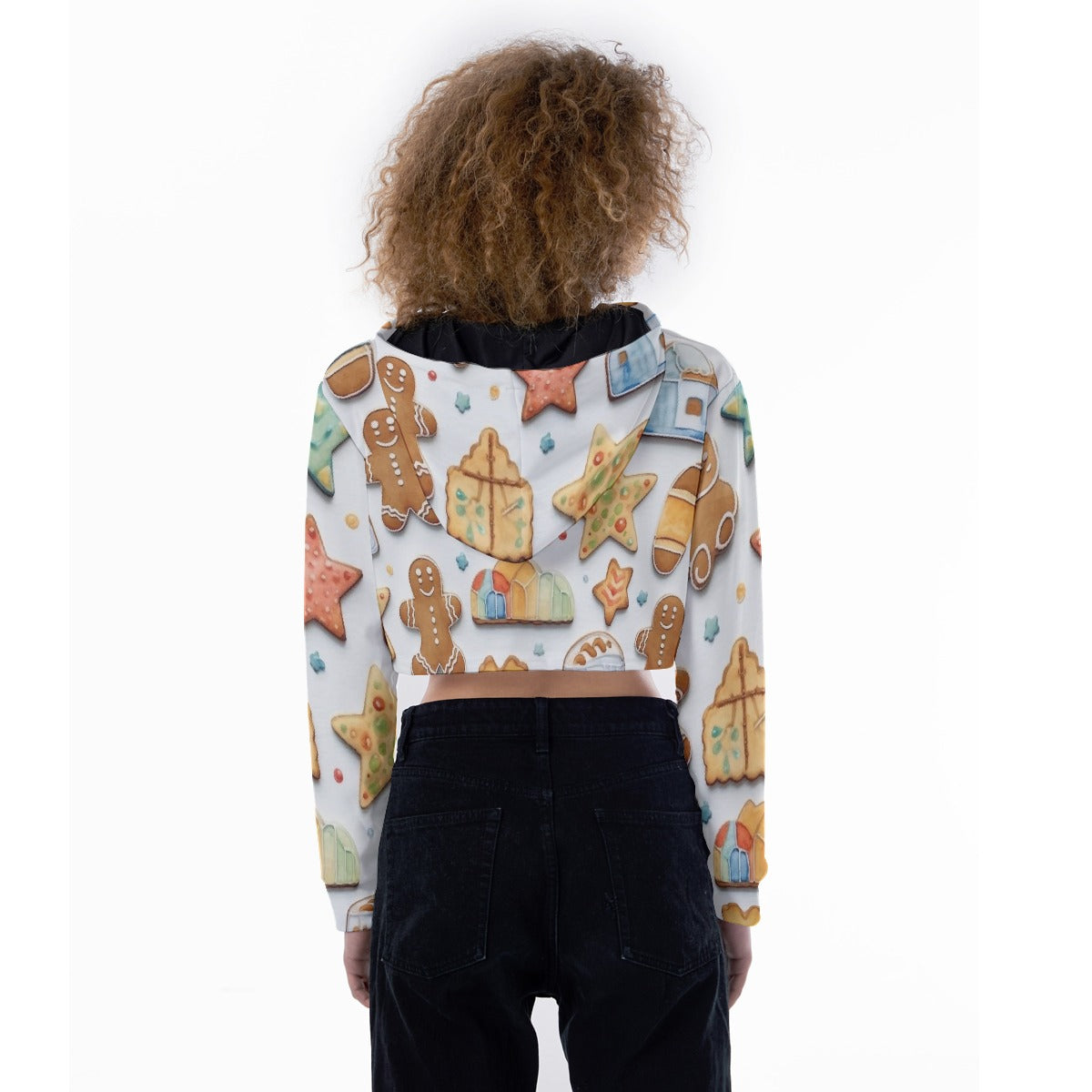 All-Over Print Women's Crop Top Hoodie
