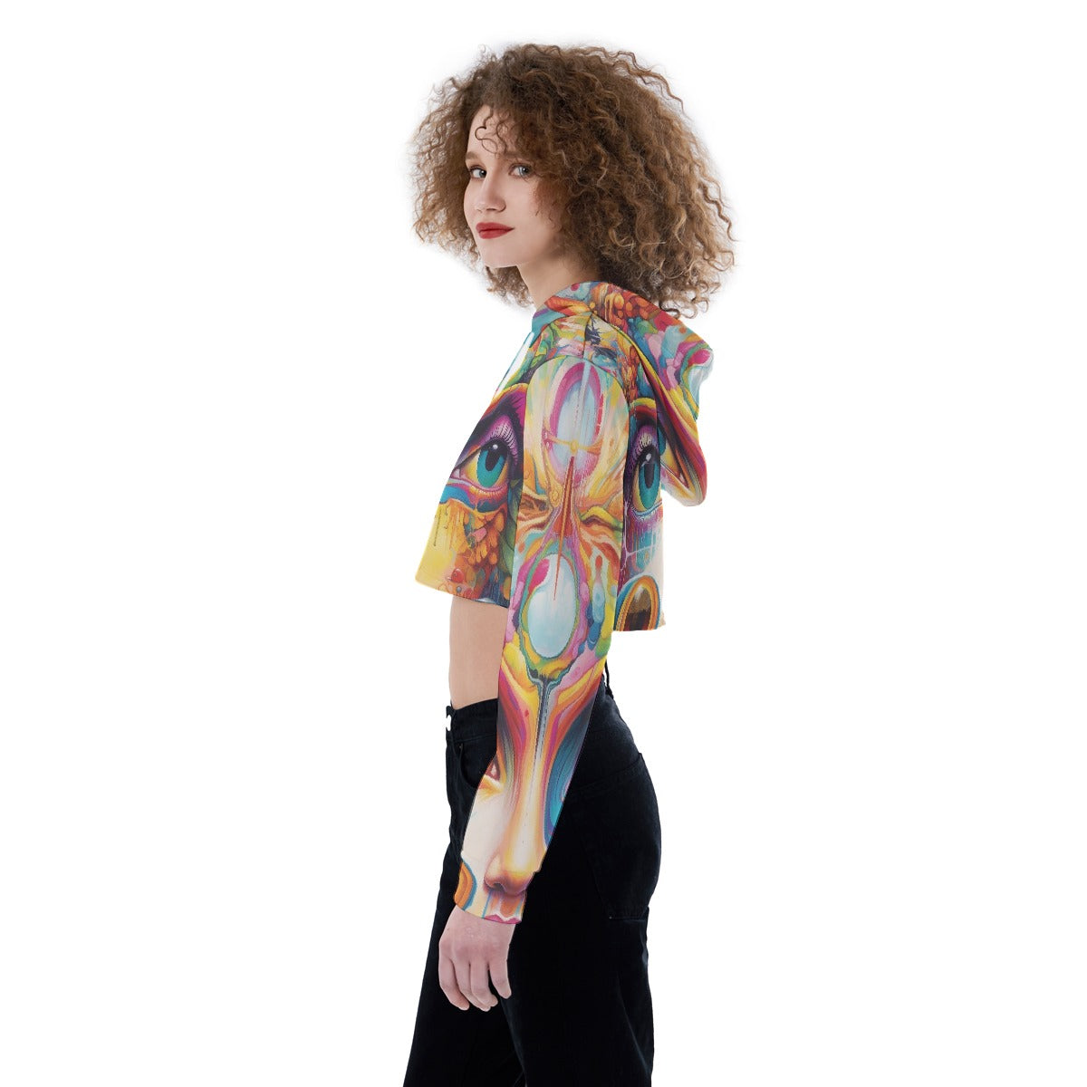 All-Over Print Women's Crop Top Hoodie