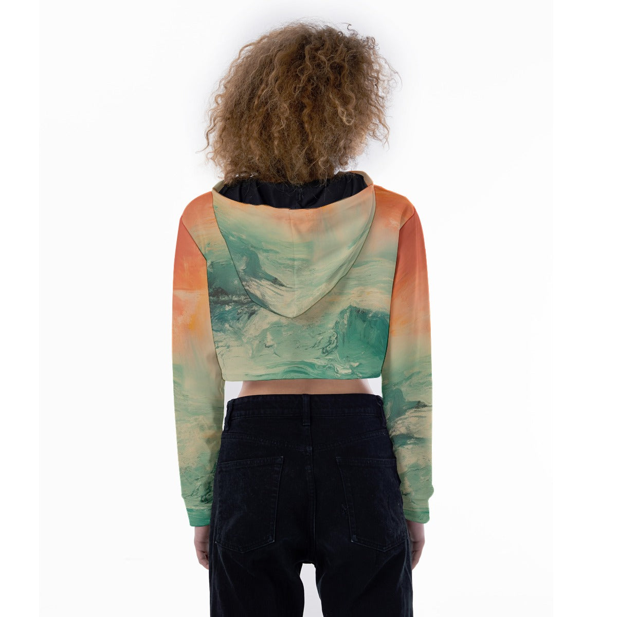 All-Over Print Women's Crop Top Hoodie