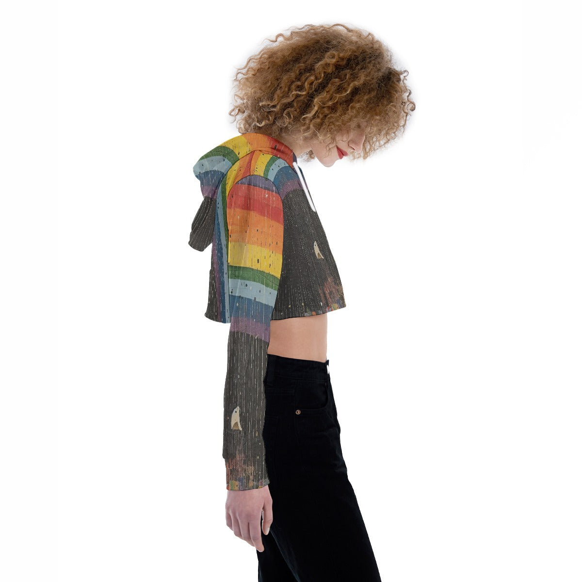 All-Over Print Women's Crop Top Hoodie