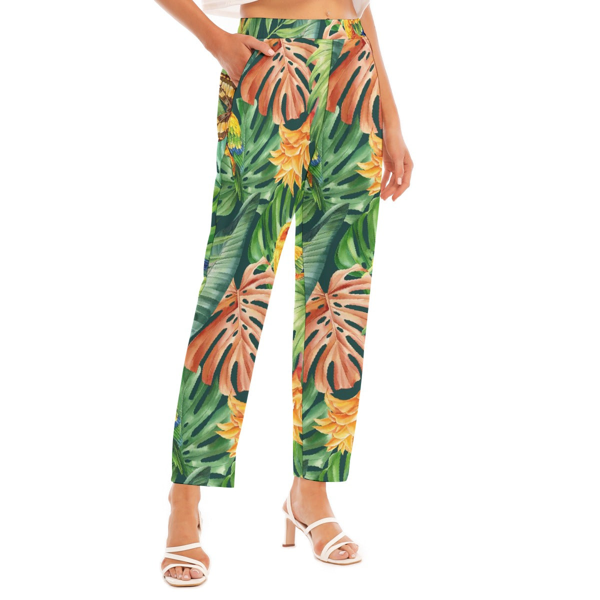 All-Over Print Women's Loose Straight-leg Pants