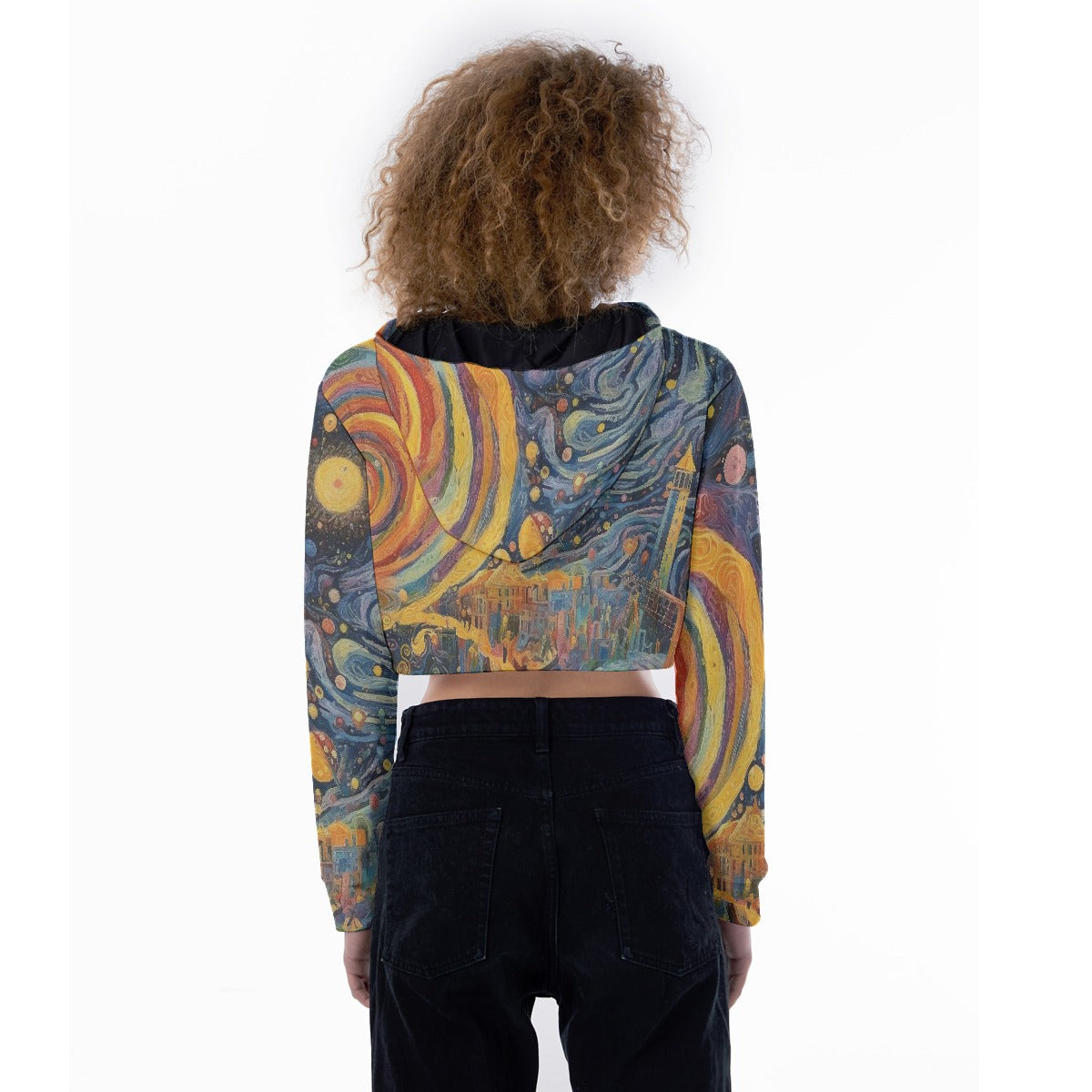 All-Over Print Women's Crop Top Hoodie