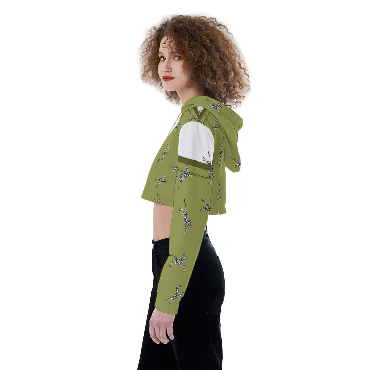 All-Over Print Women's Crop Top Hoodie
