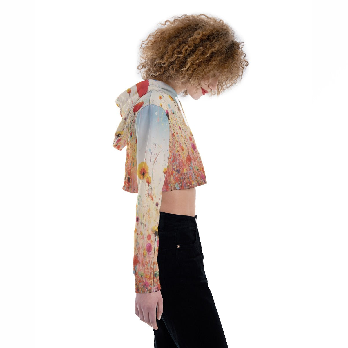 All-Over Print Women's Crop Top Hoodie