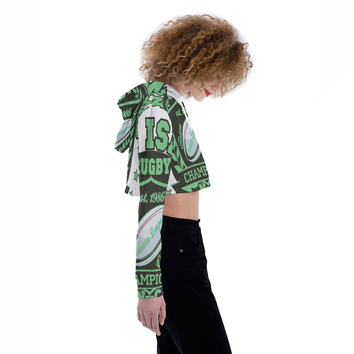 All-Over Print Women's Crop Top Hoodie