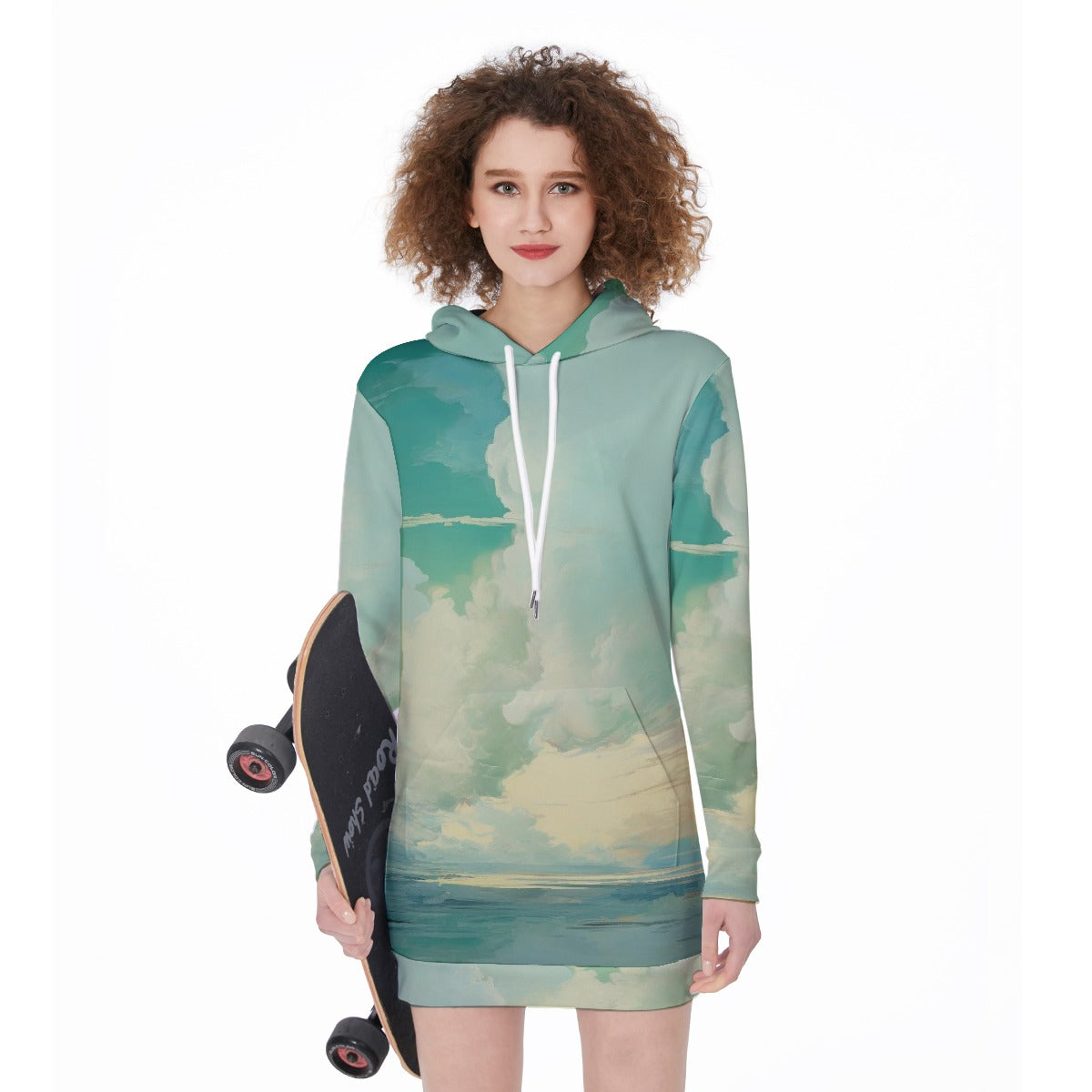 All-Over Print Women's Long Hoodie