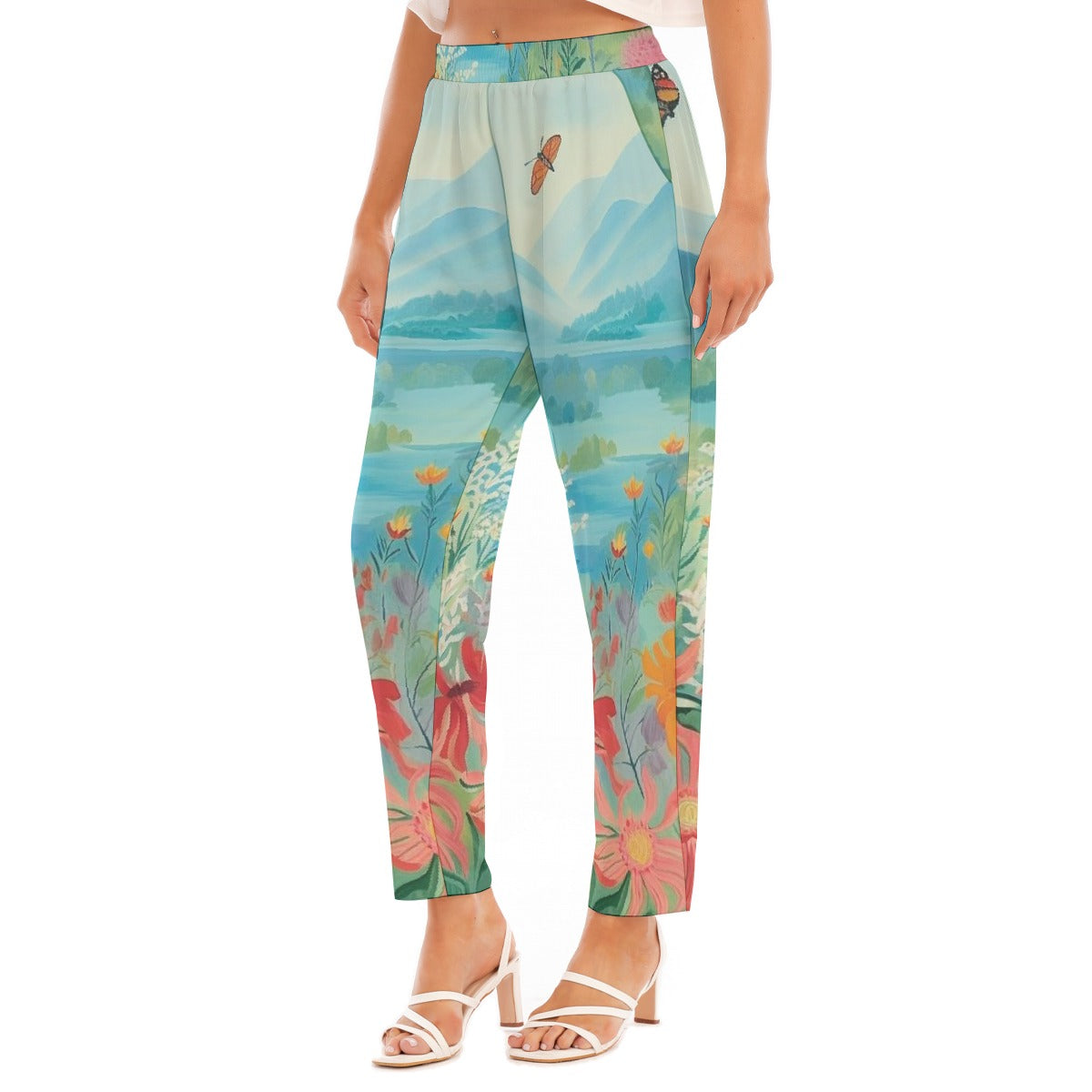 All-Over Print Women's Loose Straight-leg Pants