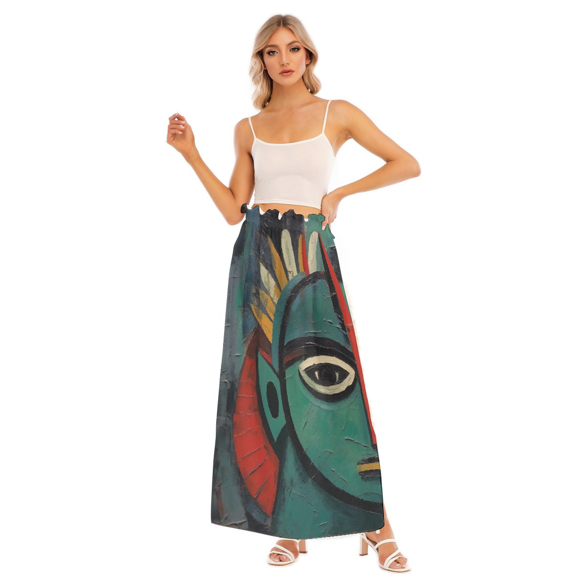 All-Over Print Women's Side Split Skirt