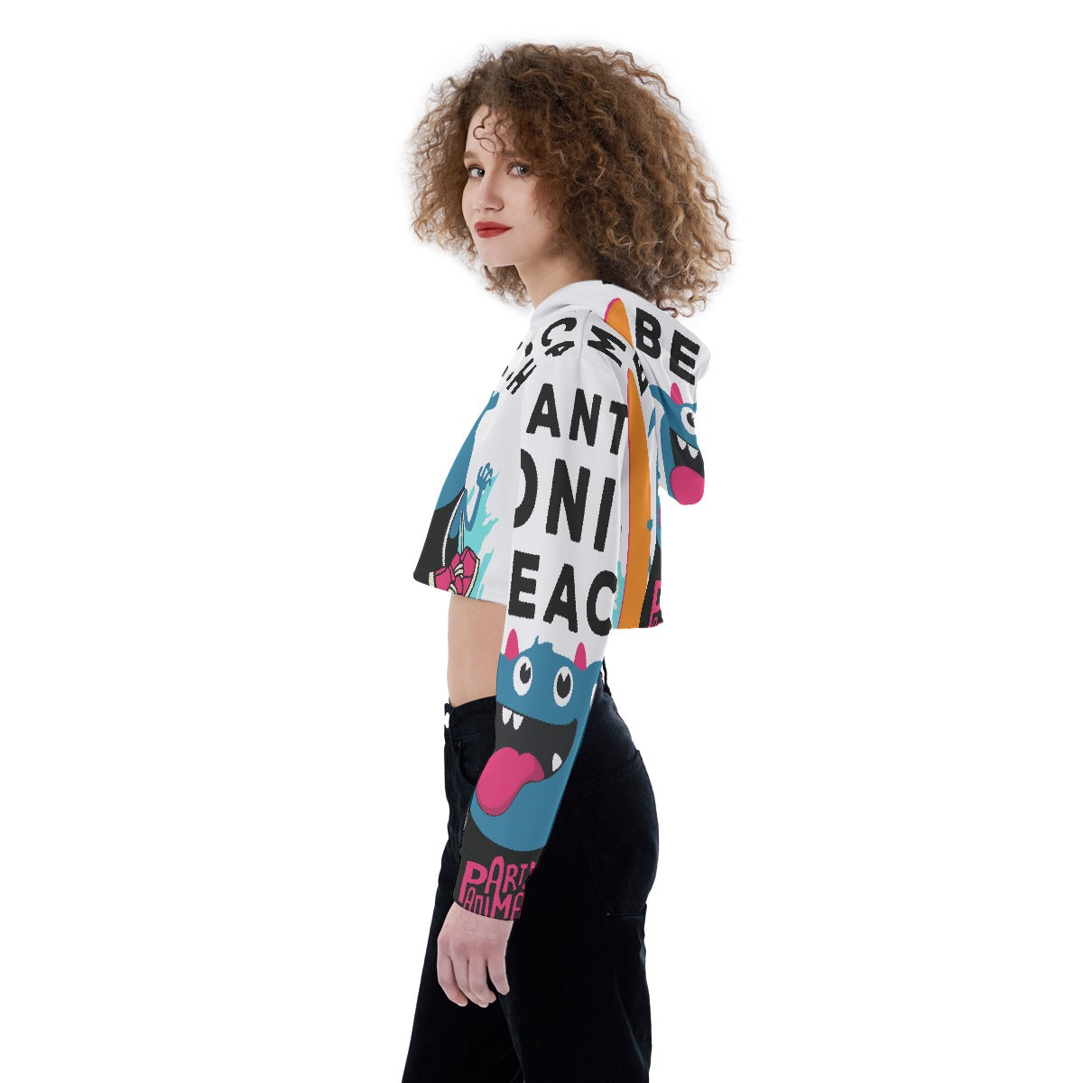 All-Over Print Women's Crop Top Hoodie