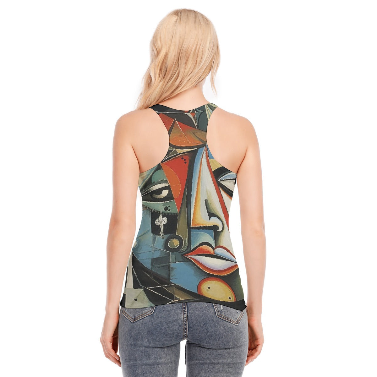 All-Over Print Women's Racer Vest | 190GSM Cotton