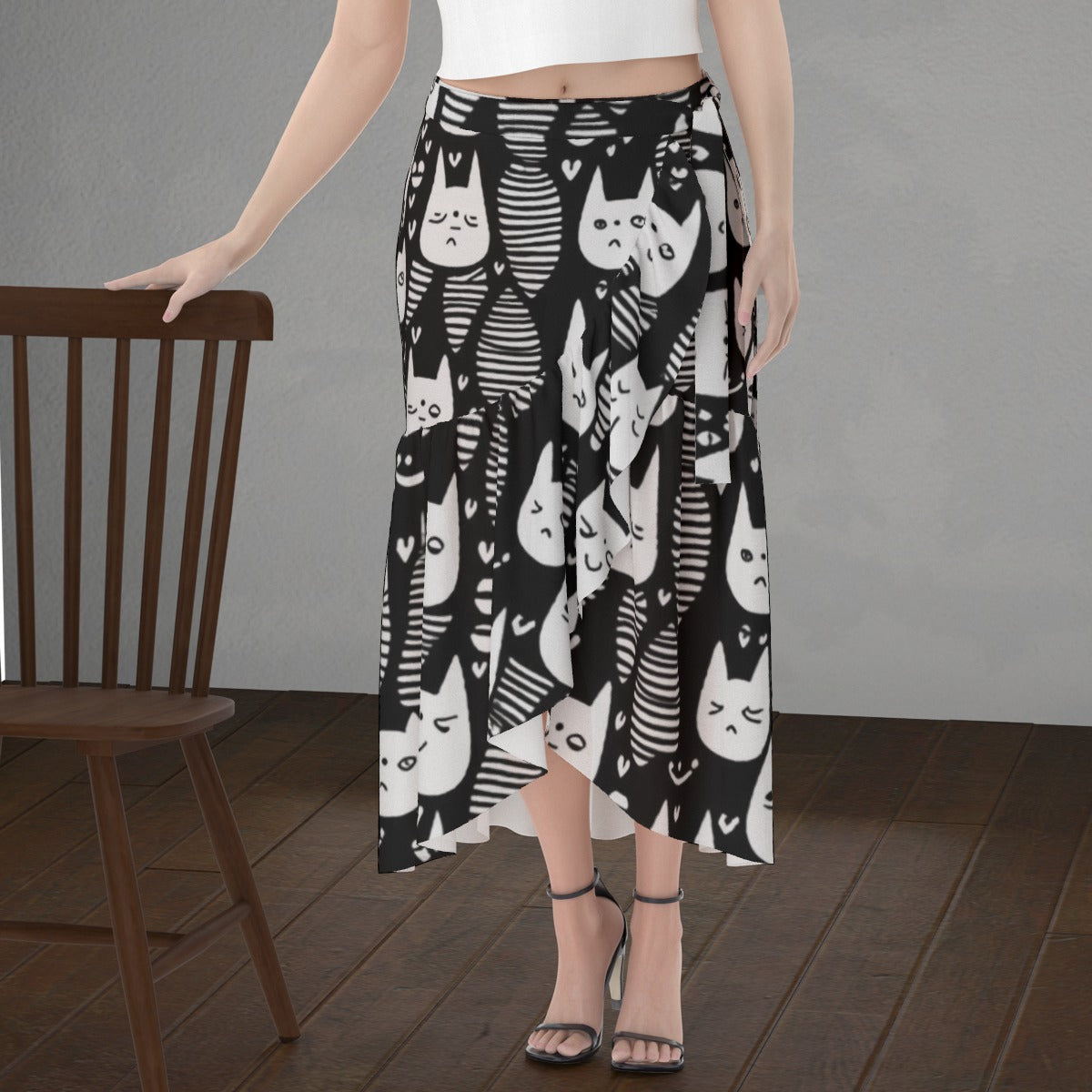 All-Over Print Women's Wrap Skirt