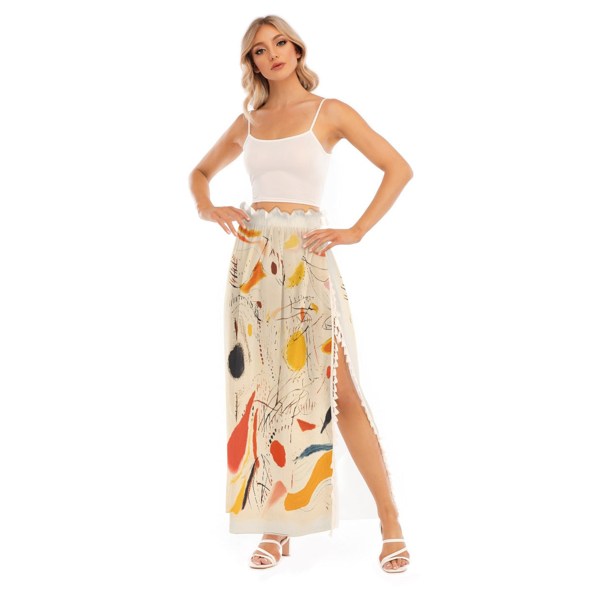 All-Over Print Women's Side Split Skirt