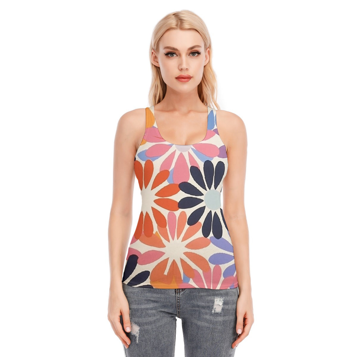 All-Over Print Women's Racer Vest | 190GSM Cotton
