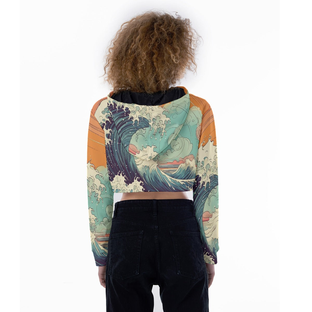 All-Over Print Women's Crop Top Hoodie