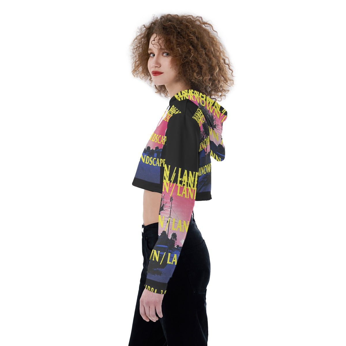 All-Over Print Women's Crop Top Hoodie