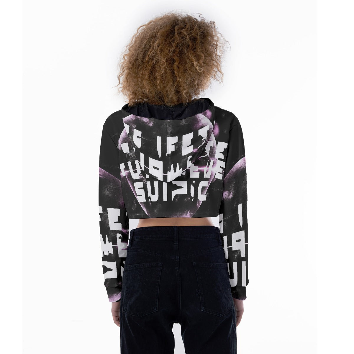All-Over Print Women's Crop Top Hoodie