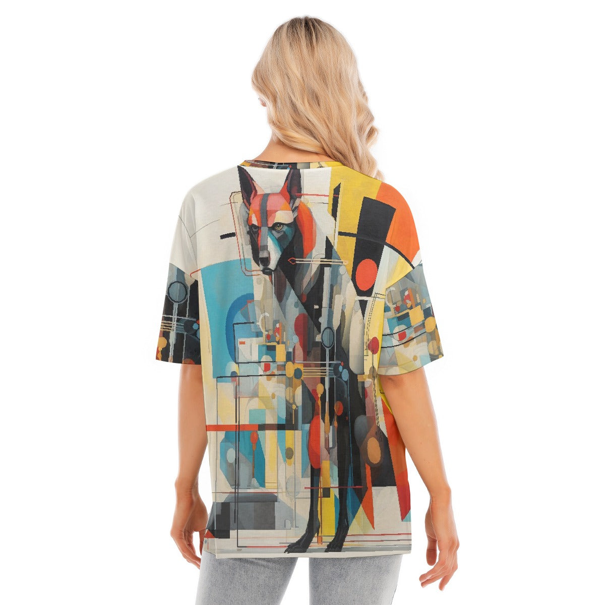 All-Over Print Women's Short Sleeves T-shirt With Hem Split