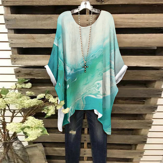 All-Over Print Women's Bat Sleeve Shirt