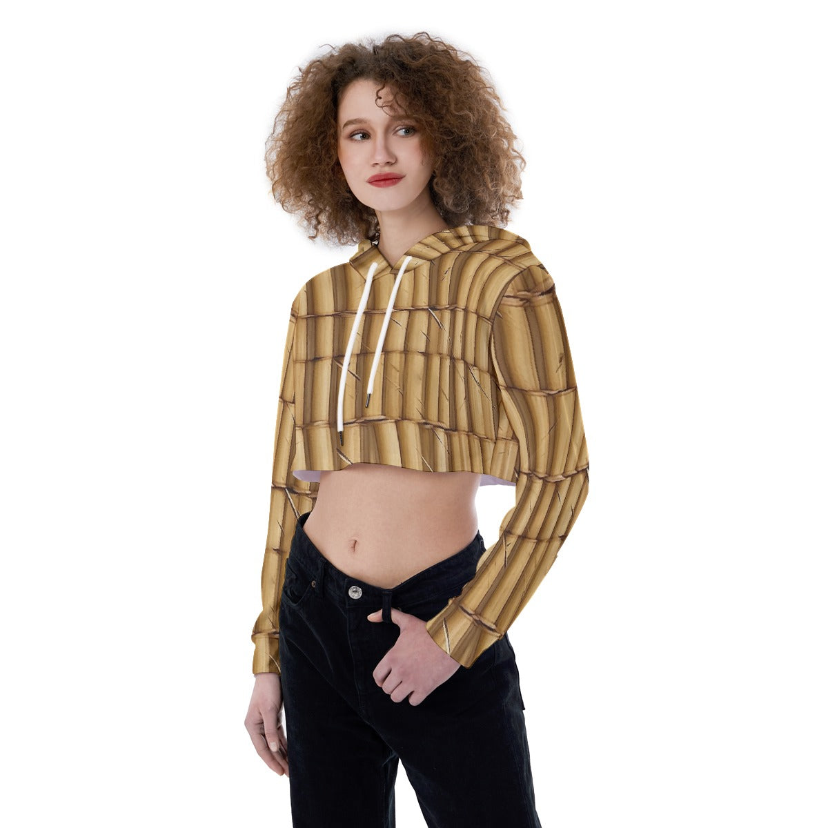 All-Over Print Women's Crop Top Hoodie