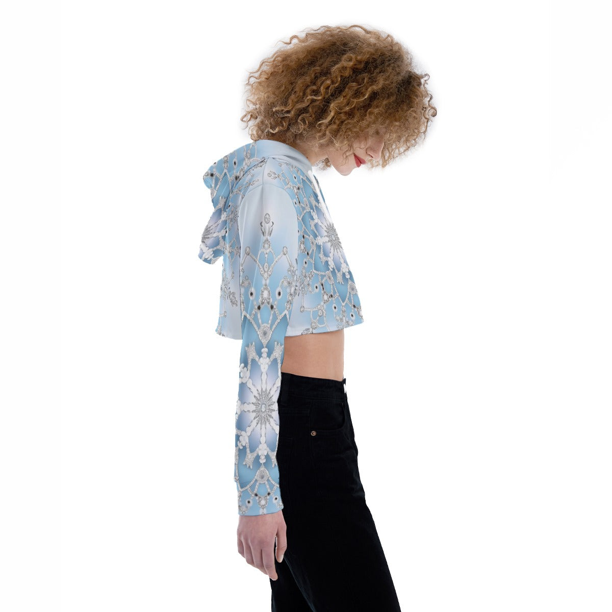 All-Over Print Women's Crop Top Hoodie