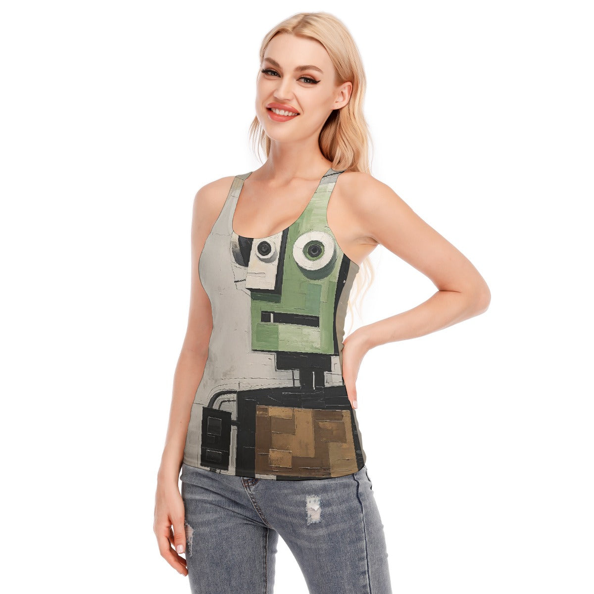 All-Over Print Women's Racer Vest | 190GSM Cotton