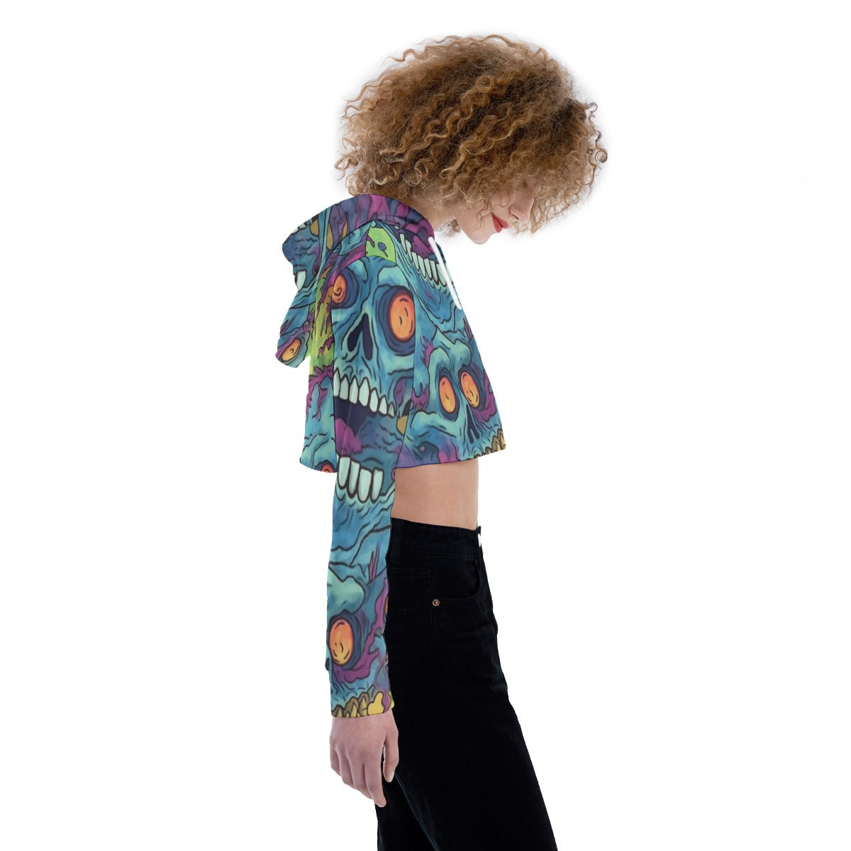All-Over Print Women's Crop Top Hoodie