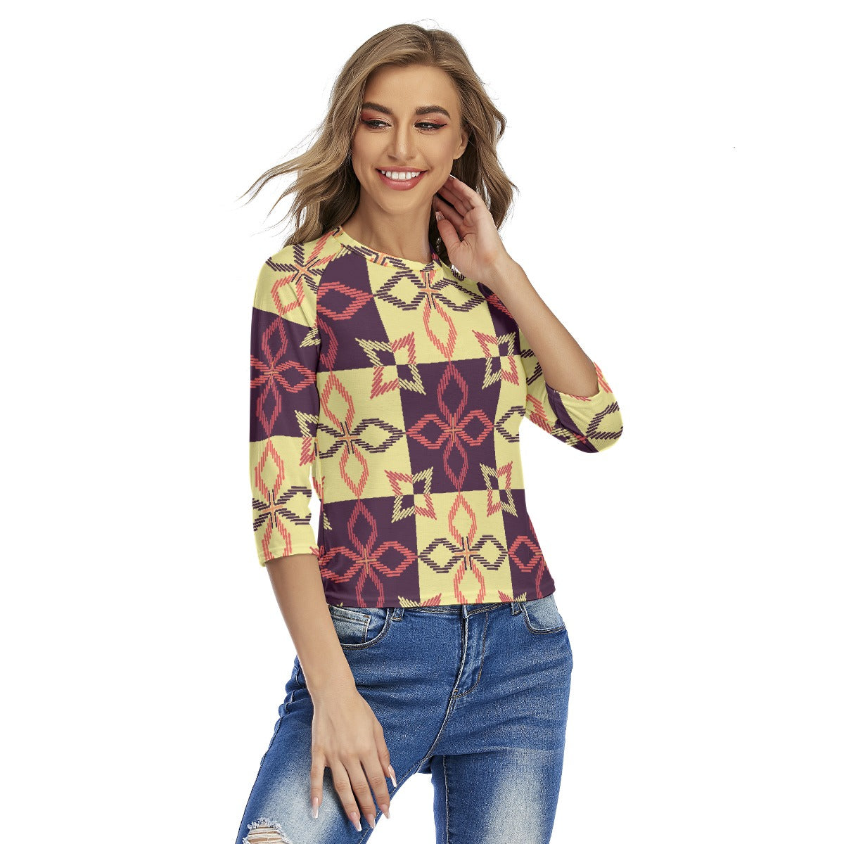 All-Over Print Women's Raglan Sleeves T-shirts