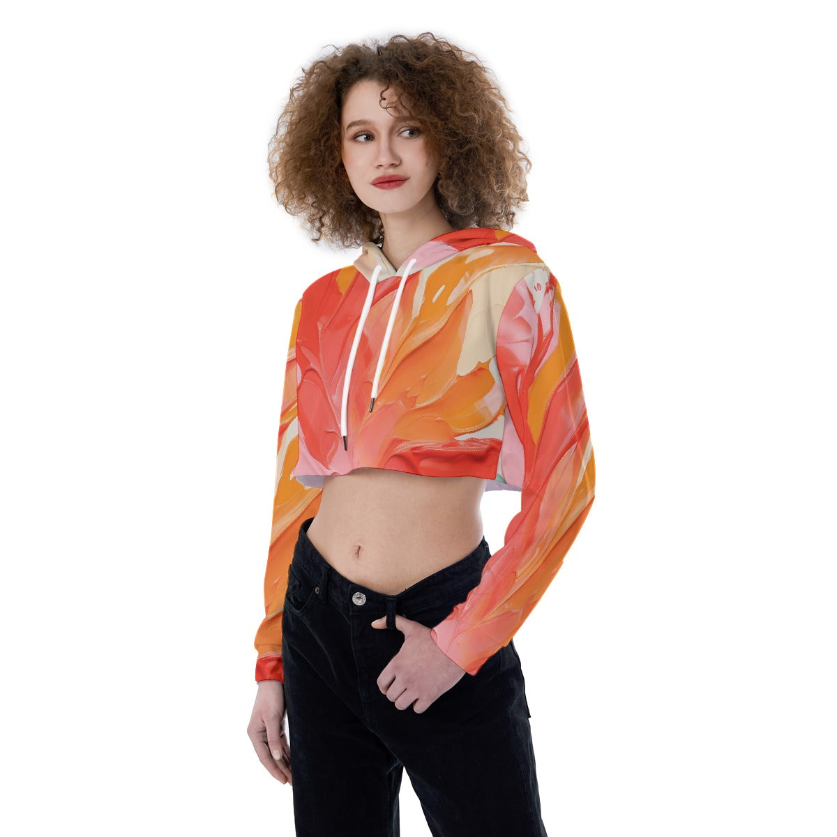 All-Over Print Women's Crop Top Hoodie