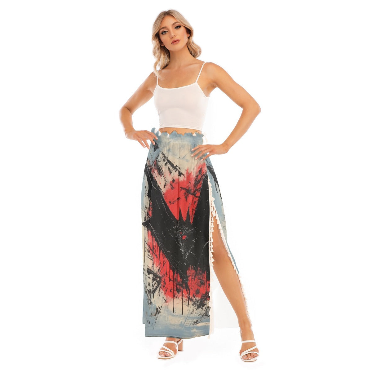 All-Over Print Women's Side Split Skirt