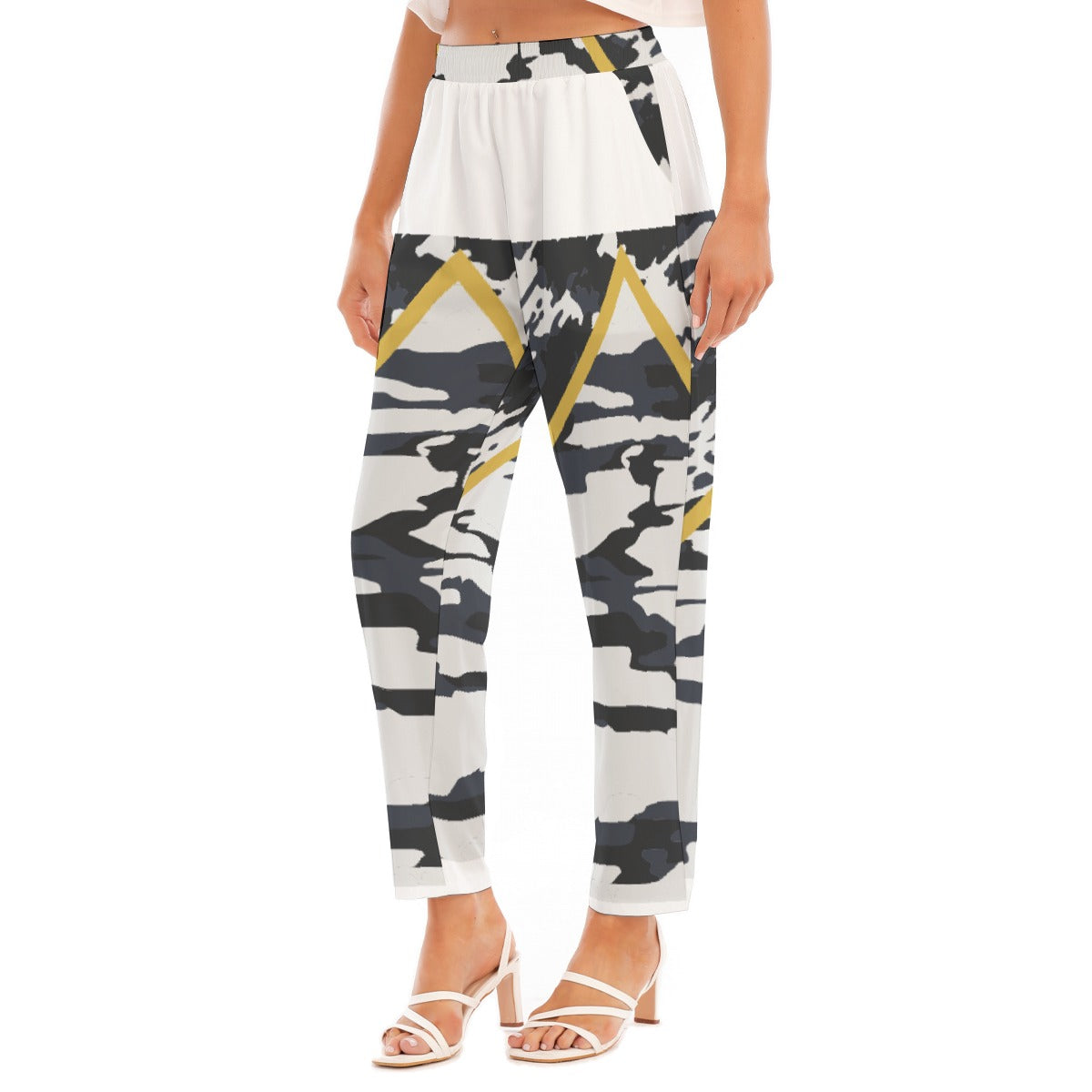 All-Over Print Women's Loose Straight-leg Pants