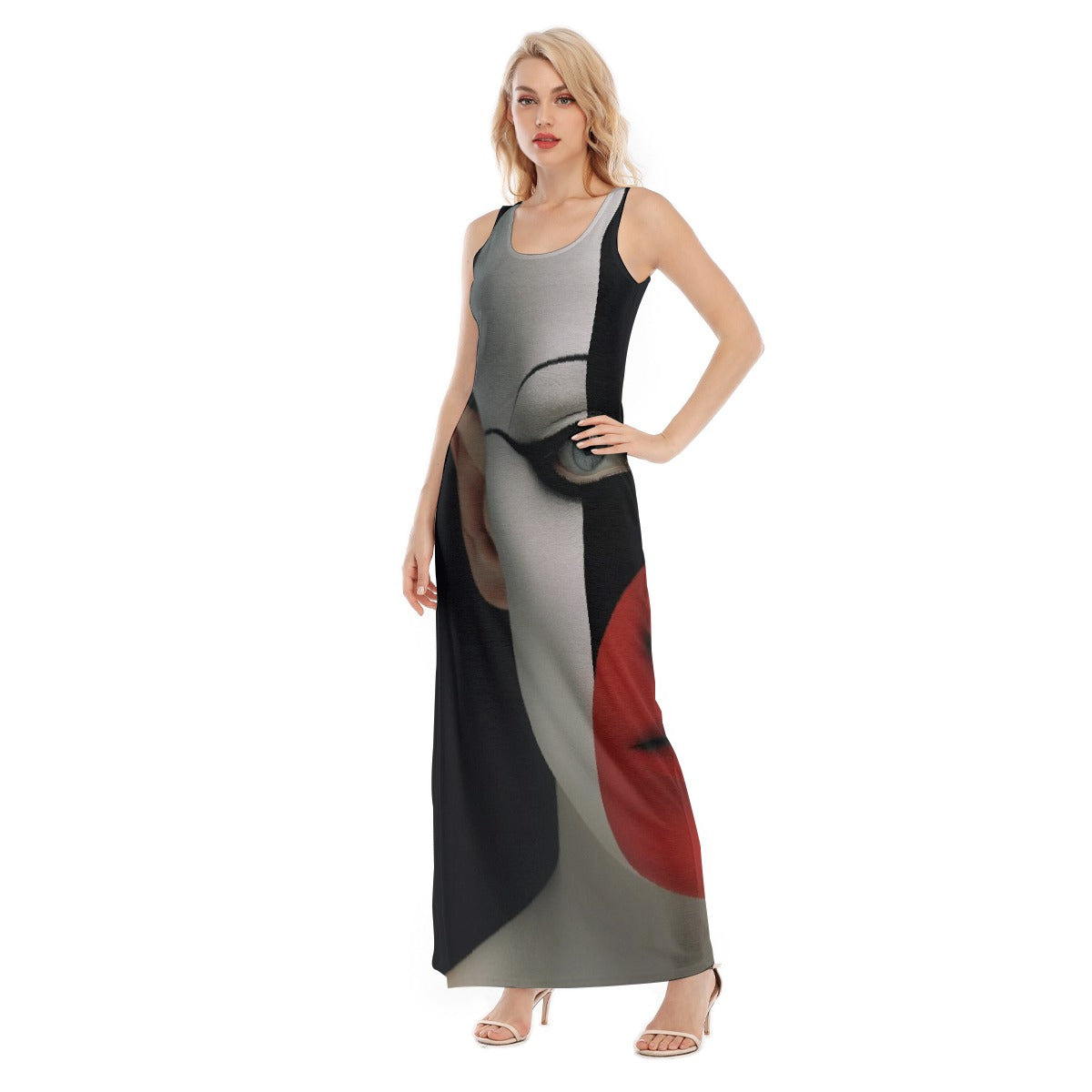 All-Over Print Women's Vest Dress | Length To Ankle