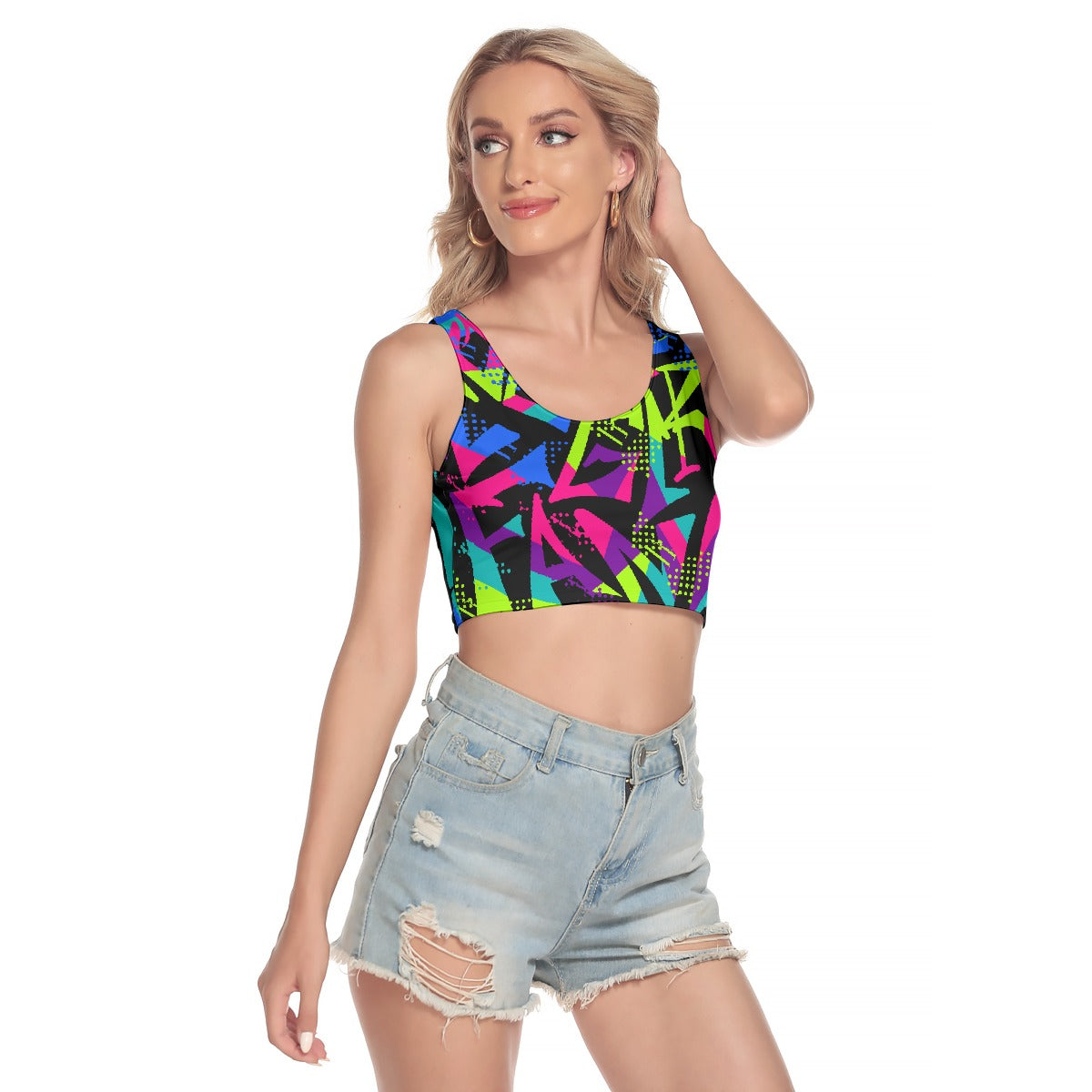All-Over Print Women's Sport Crop Tank Top