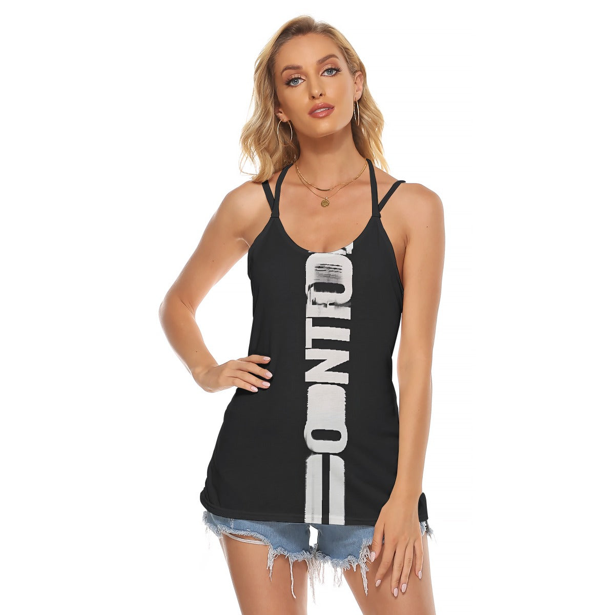 All-Over Print Women's Halter Top With Backless