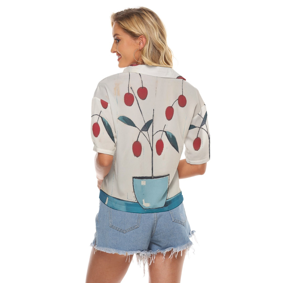 All-Over Print Women's V-neck Shirts