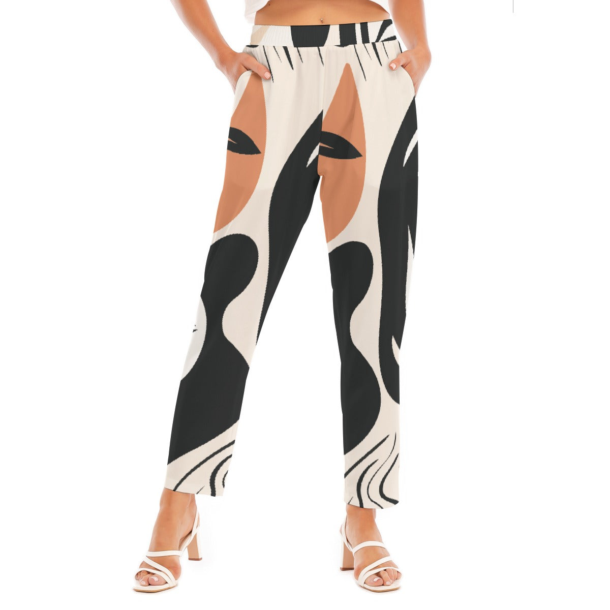 All-Over Print Women's Loose Straight-leg Pants