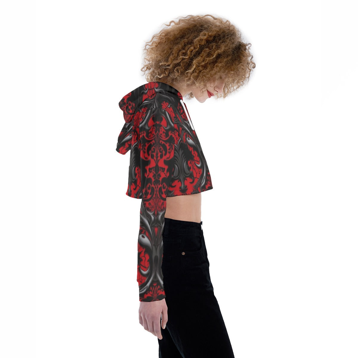 All-Over Print Women's Crop Top Hoodie