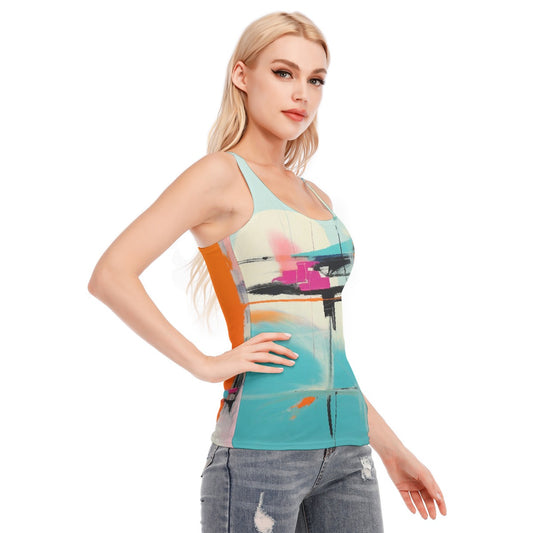 All-Over Print Women's Racer Vest | 190GSM Cotton