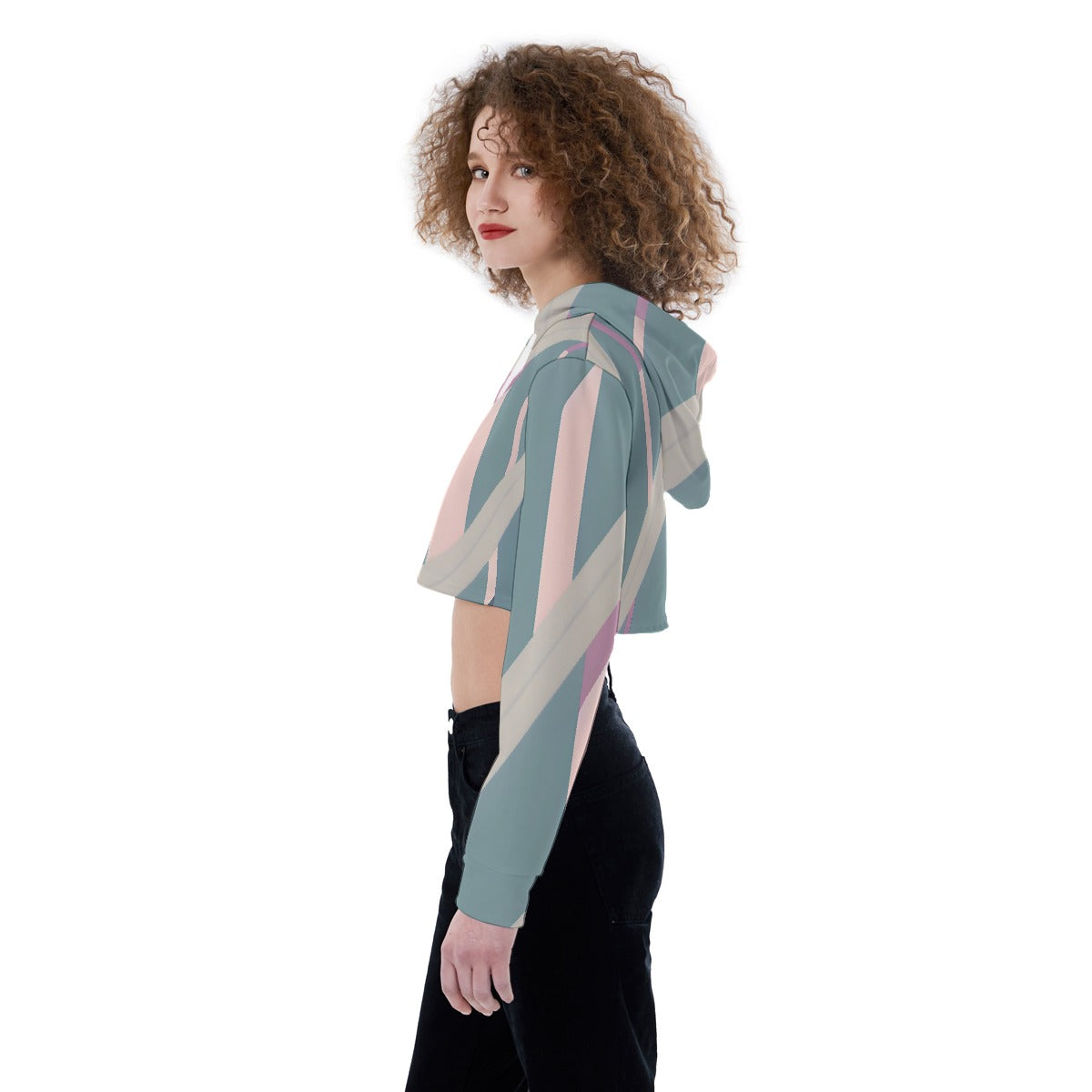 All-Over Print Women's Crop Top Hoodie